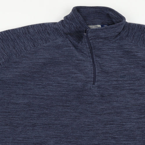 Mountain Warehouse Mens Blue Herringbone  Pullover Jumper Size 2XL