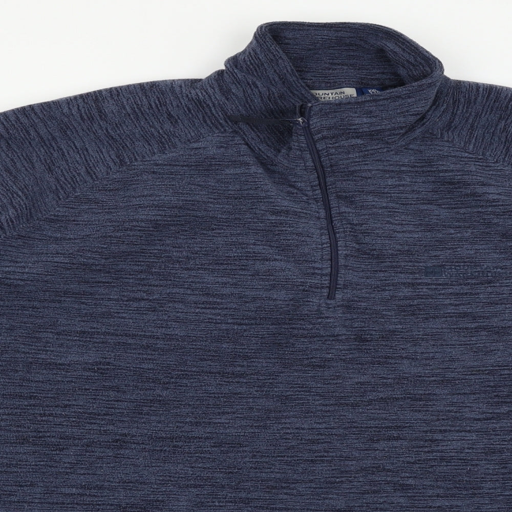 Mountain Warehouse Mens Blue Herringbone  Pullover Jumper Size 2XL