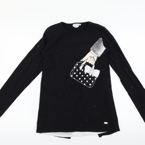A Dee Womens Black   Basic T-Shirt Size 12  - Handbag