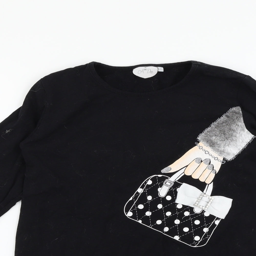 A Dee Womens Black   Basic T-Shirt Size 12  - Handbag