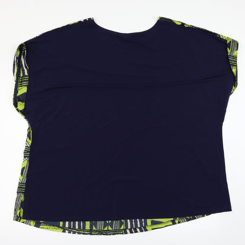 Juliper Womens Green Geometric  Basic Blouse Size 30