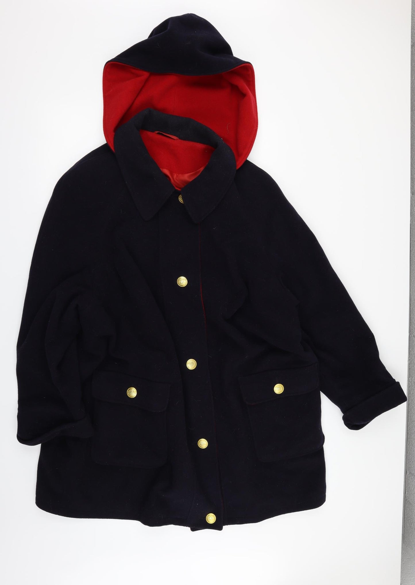 essence Womens Blue   Trench Coat Coat Size 30