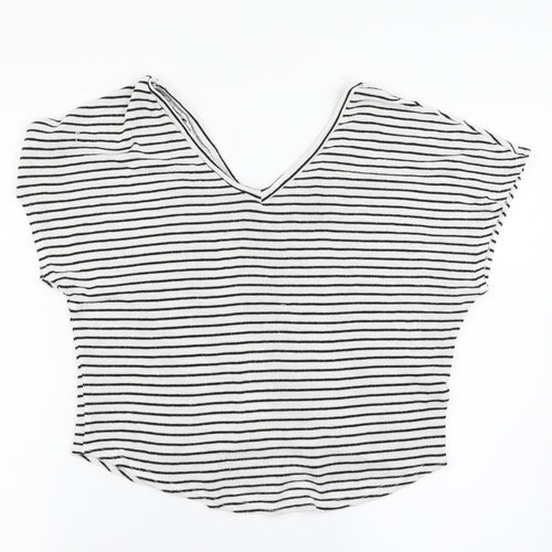 Topshop Womens Multicoloured Striped  Basic T-Shirt Size 8