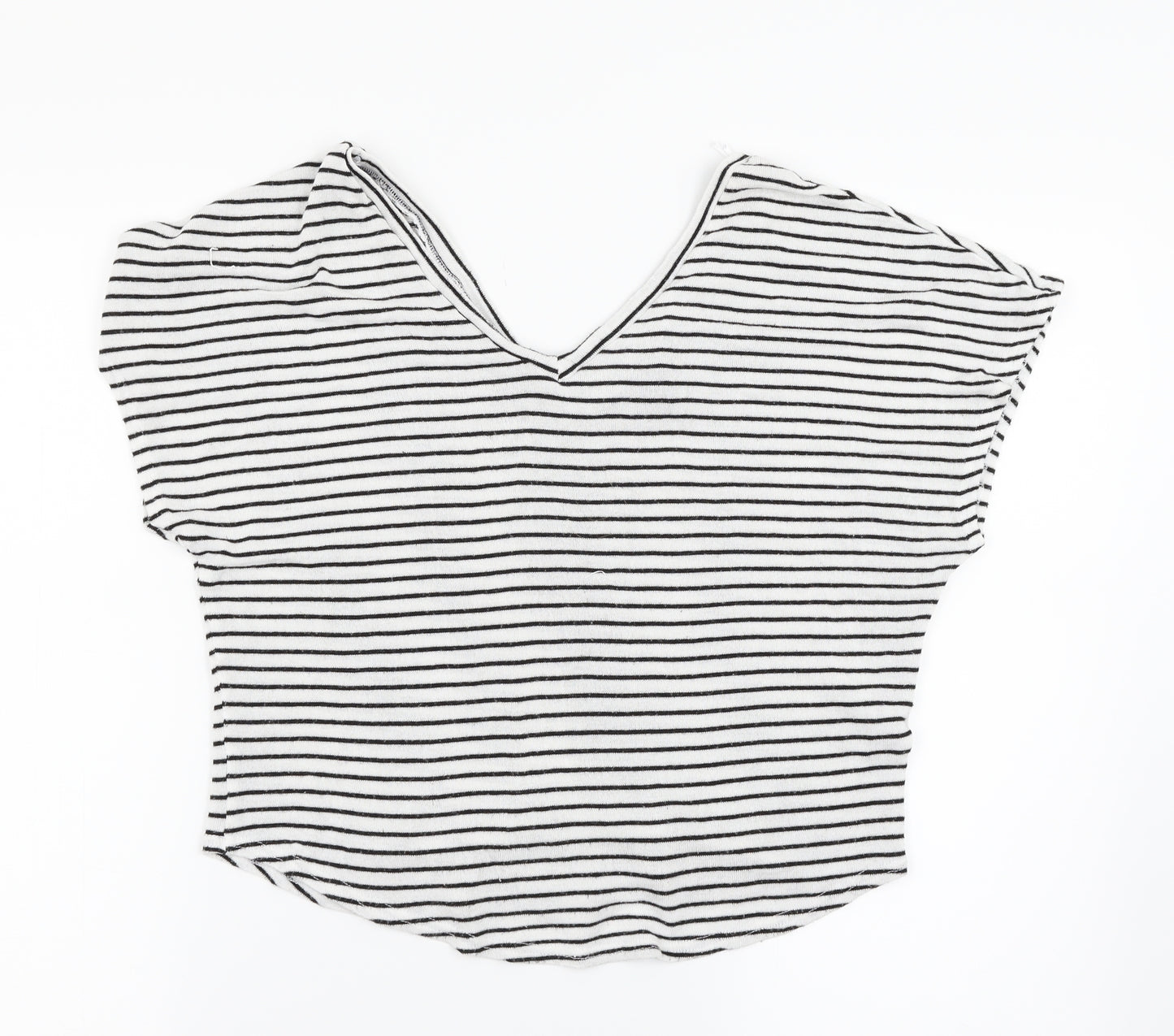 Topshop Womens Multicoloured Striped  Basic T-Shirt Size 8
