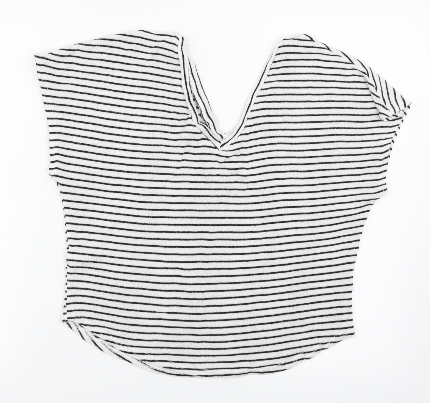 Topshop Womens Multicoloured Striped  Basic T-Shirt Size 8