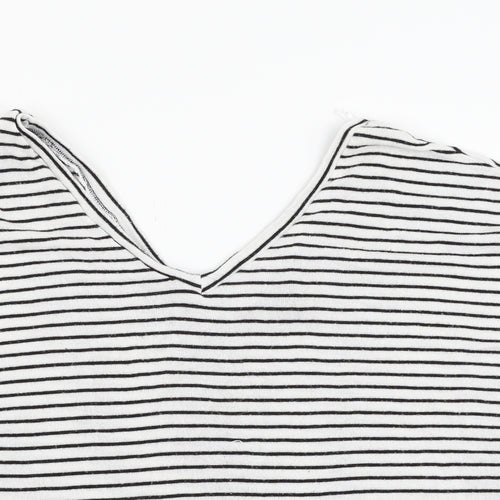 Topshop Womens Multicoloured Striped  Basic T-Shirt Size 8