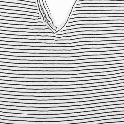 Topshop Womens Multicoloured Striped  Basic T-Shirt Size 8