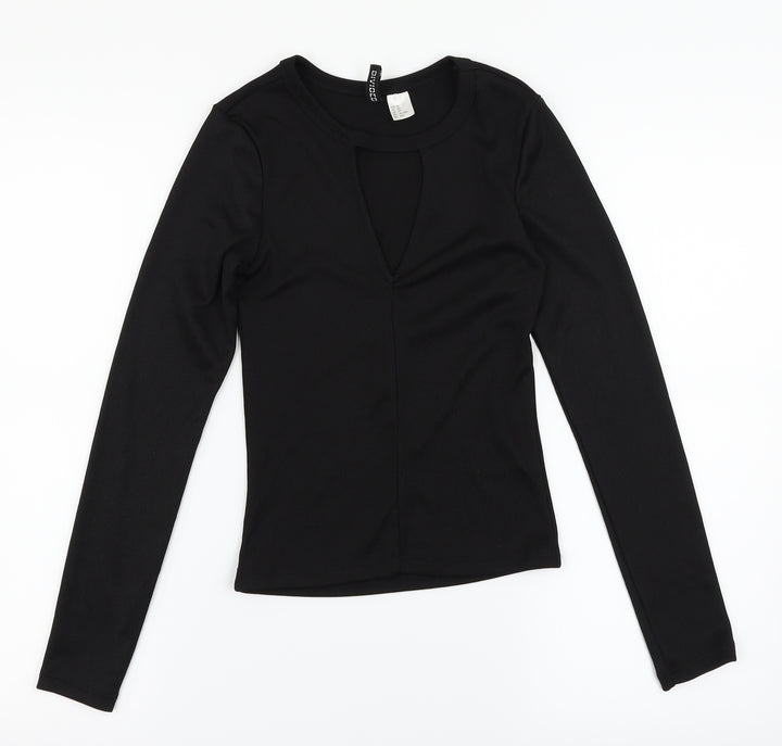 H&M Womens Black   Basic T-Shirt Size XS