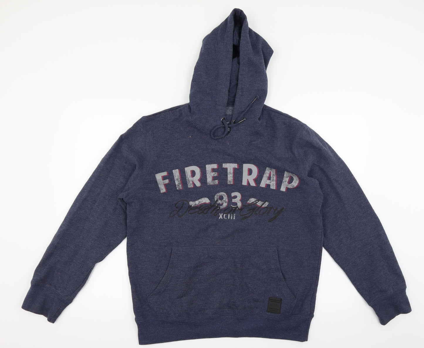 Firetrap Mens Blue   Pullover Hoodie Size L