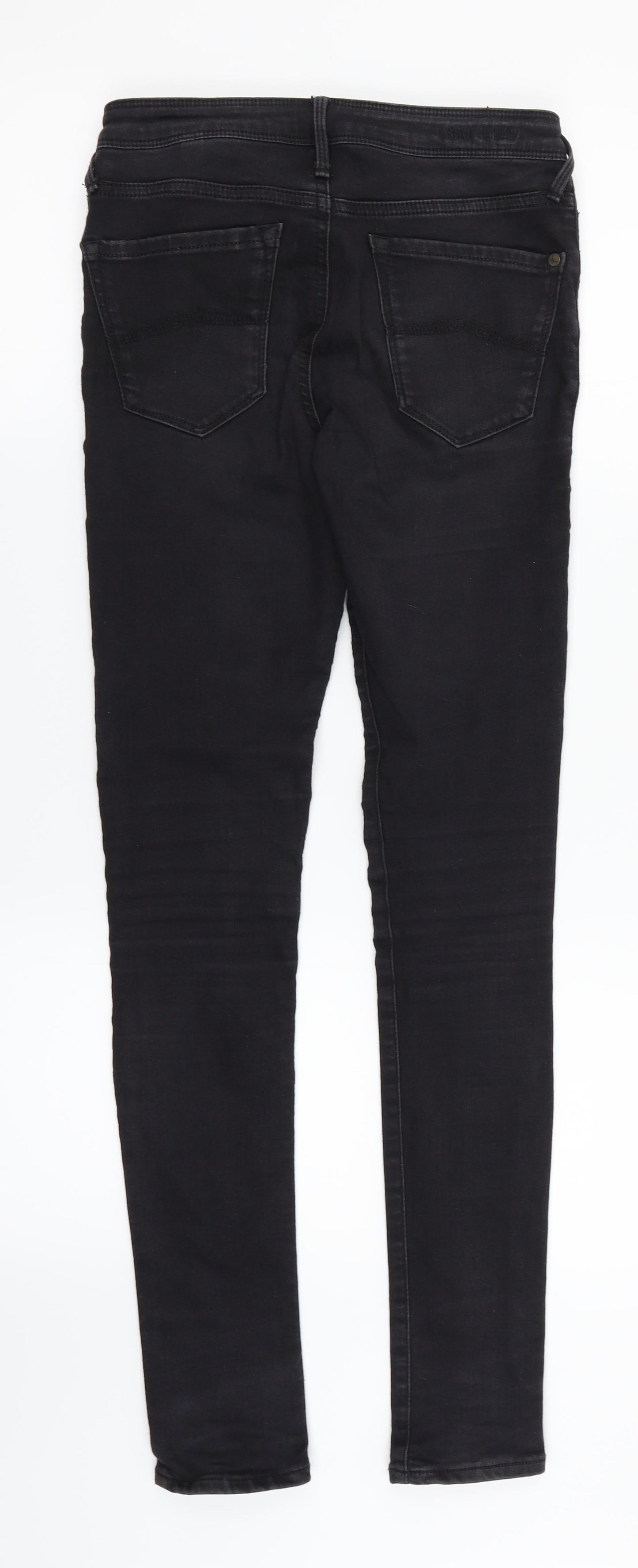 Preworn Womens Black  Denim Skinny Jeans Size 28 in L32 in