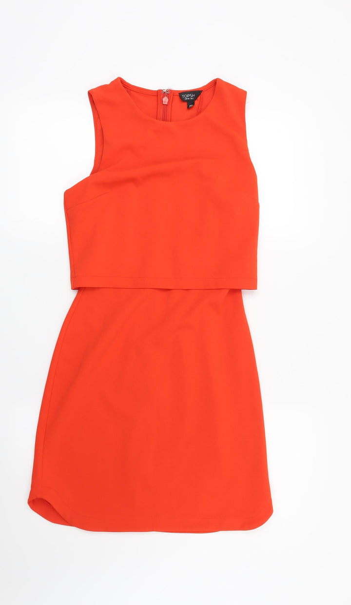 Topshop Womens Red   Shift  Size 6
