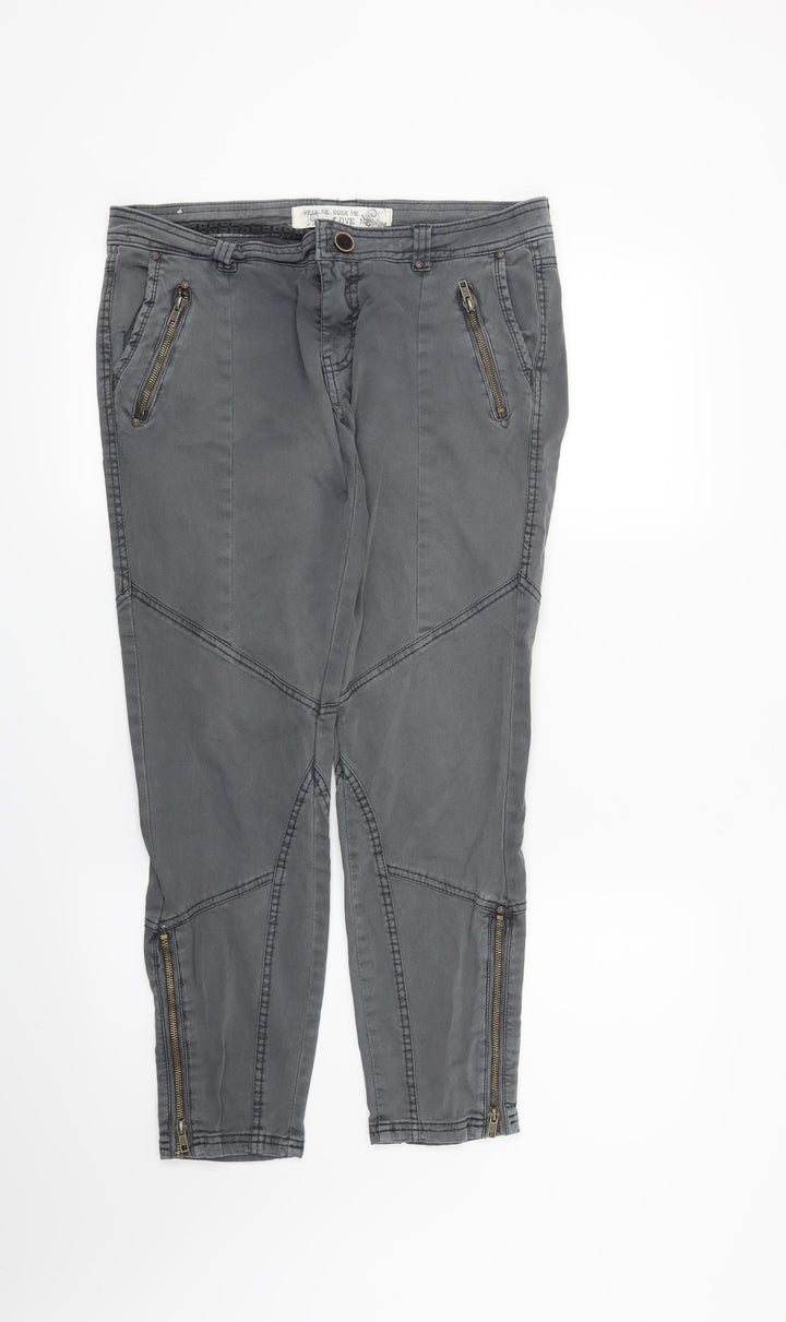 New Look Womens Grey   Skinny Jeans Size 10 L26 in