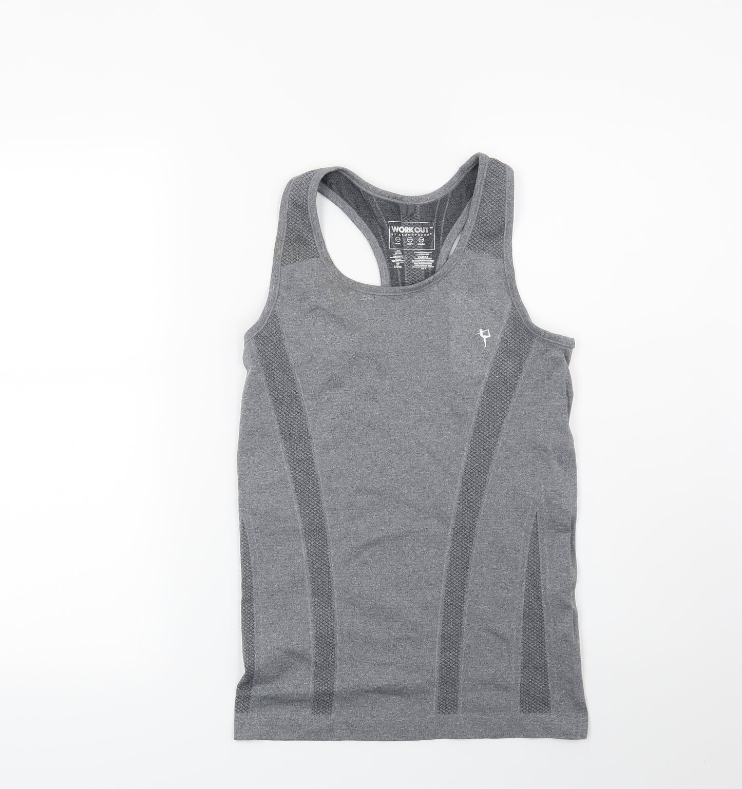 Workout Womens Grey   Basic T-Shirt Size 10