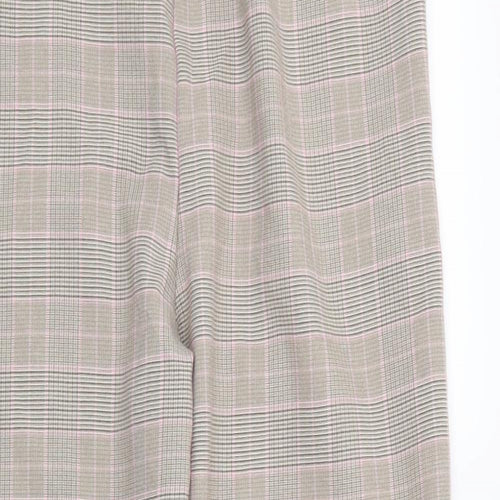 I SAW IT FIRST Womens Beige Check  Trousers  Size 12 L29 in