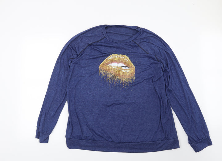 Preworn Womens Blue   Pullover Sweatshirt