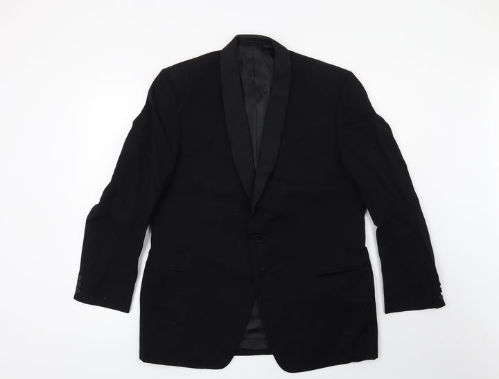 Preworn Mens Black   Jacket Blazer Size 38