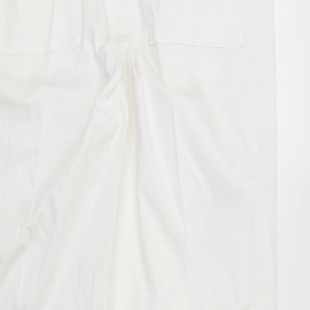 NEXT Womens White   Chino Trousers Size 14 L30 in