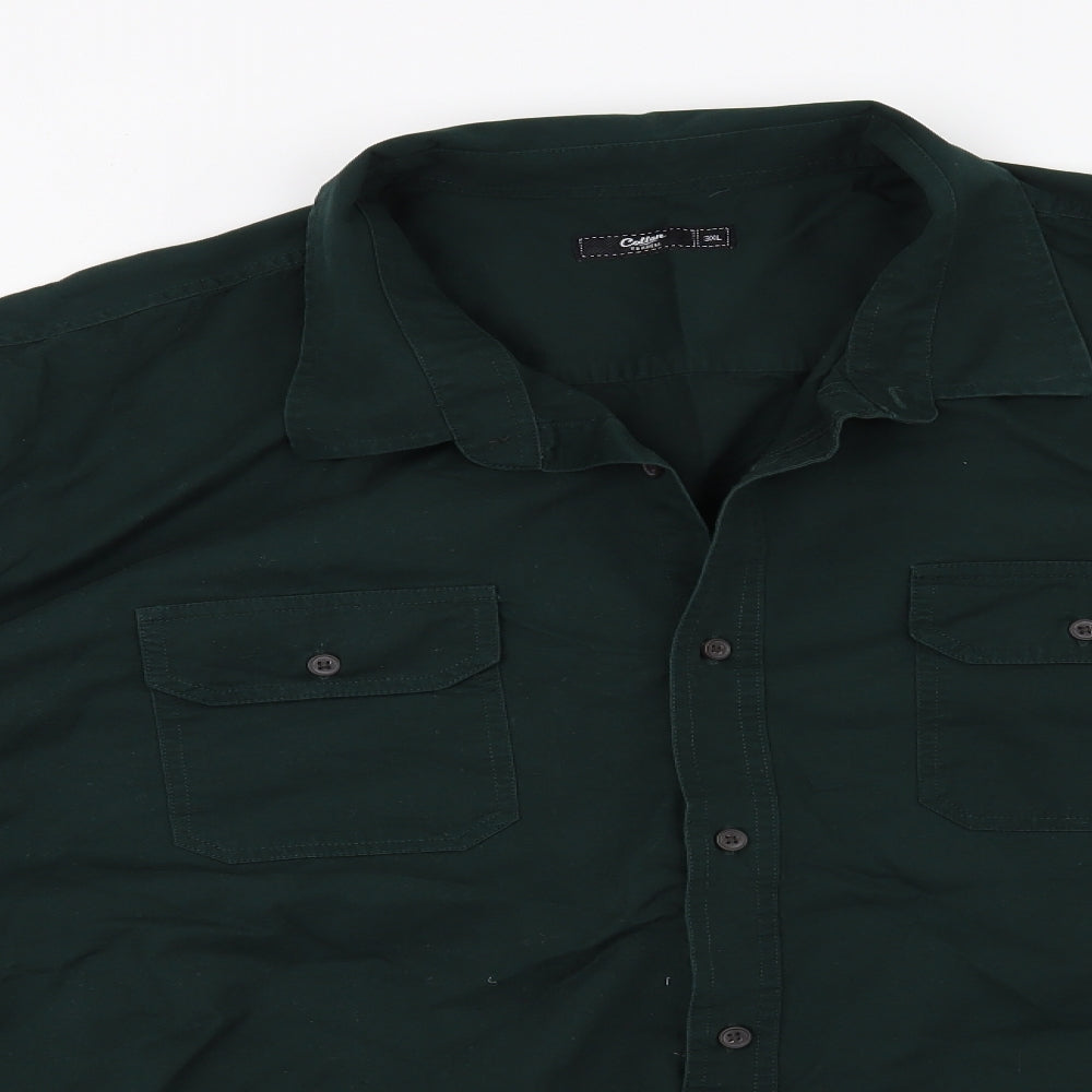 Cotton Traders Mens Green    Button-Up Size 3XL