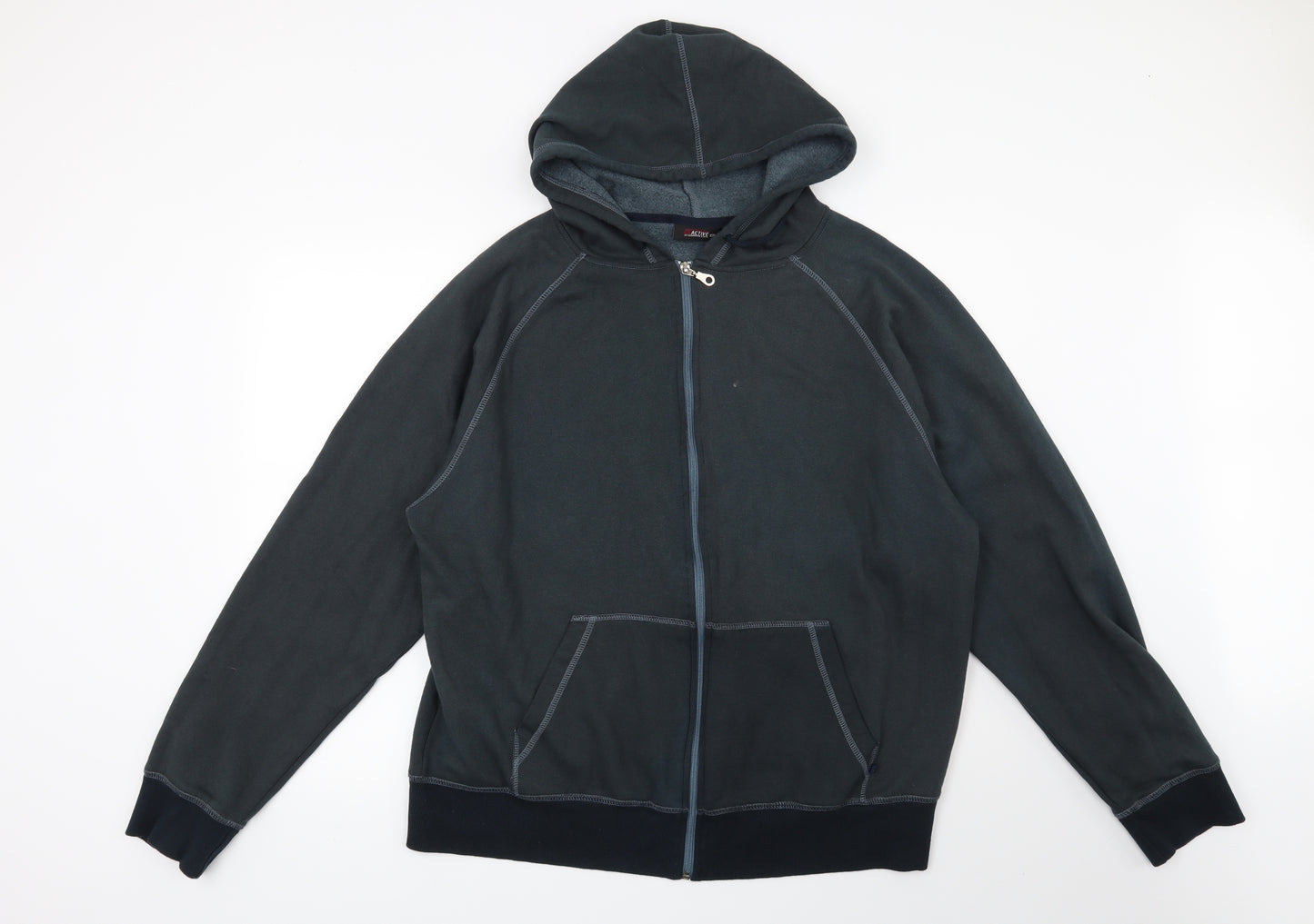Cedar Wood State Mens Blue   Full Zip Hoodie Size 2XL