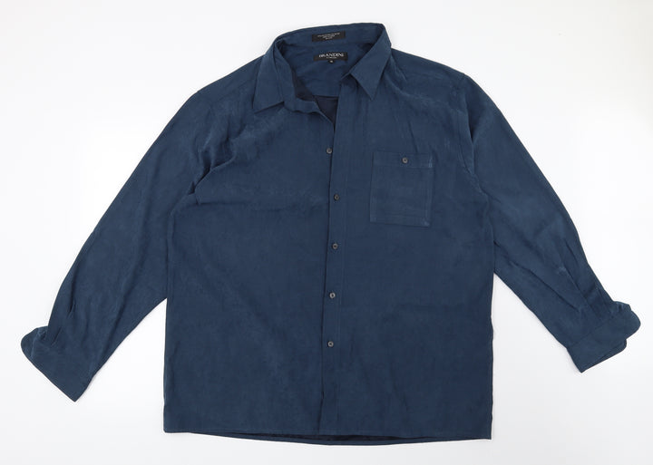 Brandini Mens Blue    Button-Up Size 2XL