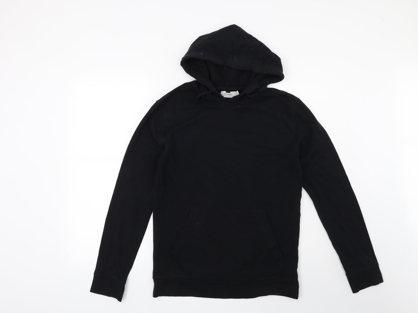 Topman Mens Black   Pullover Hoodie Size M