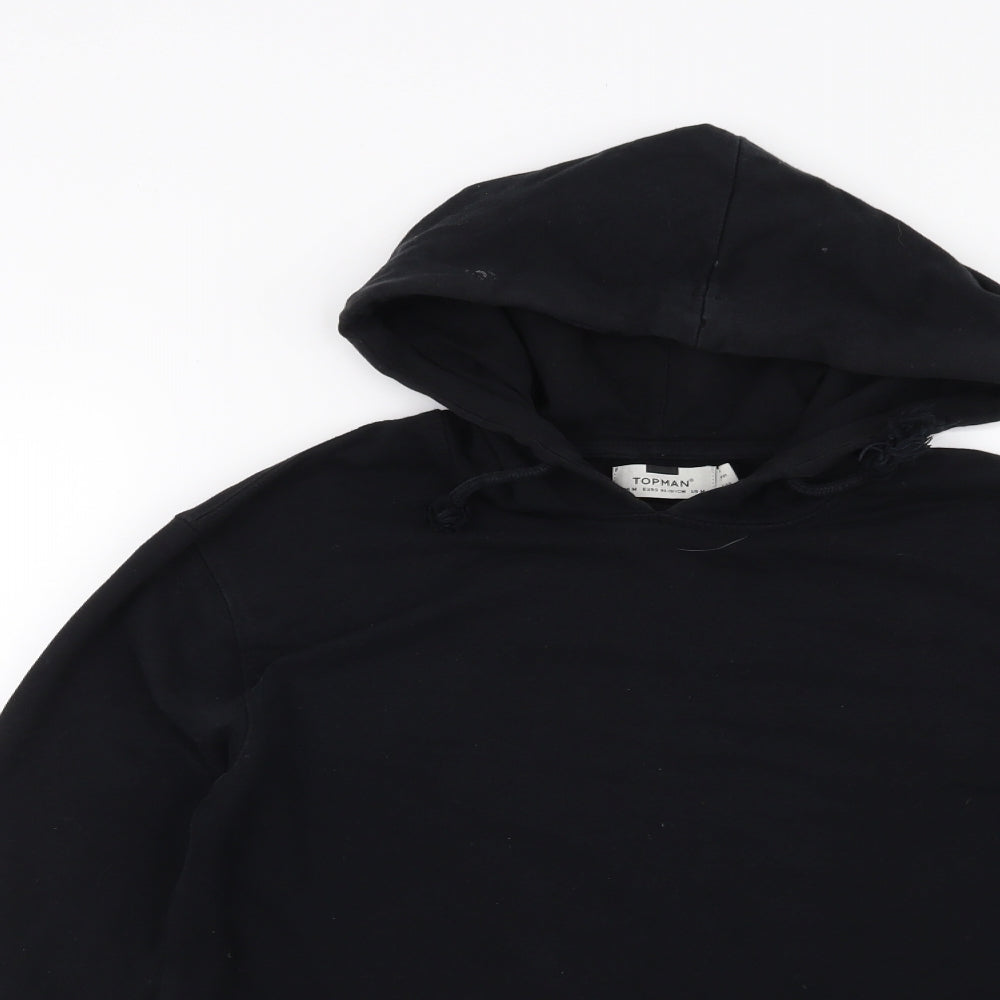 Topman Mens Black   Pullover Hoodie Size M