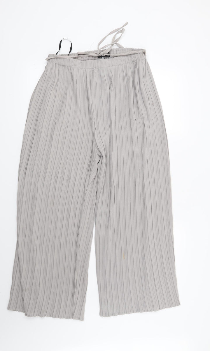 Missguided Womens Grey Trousers Size 14 L26 in