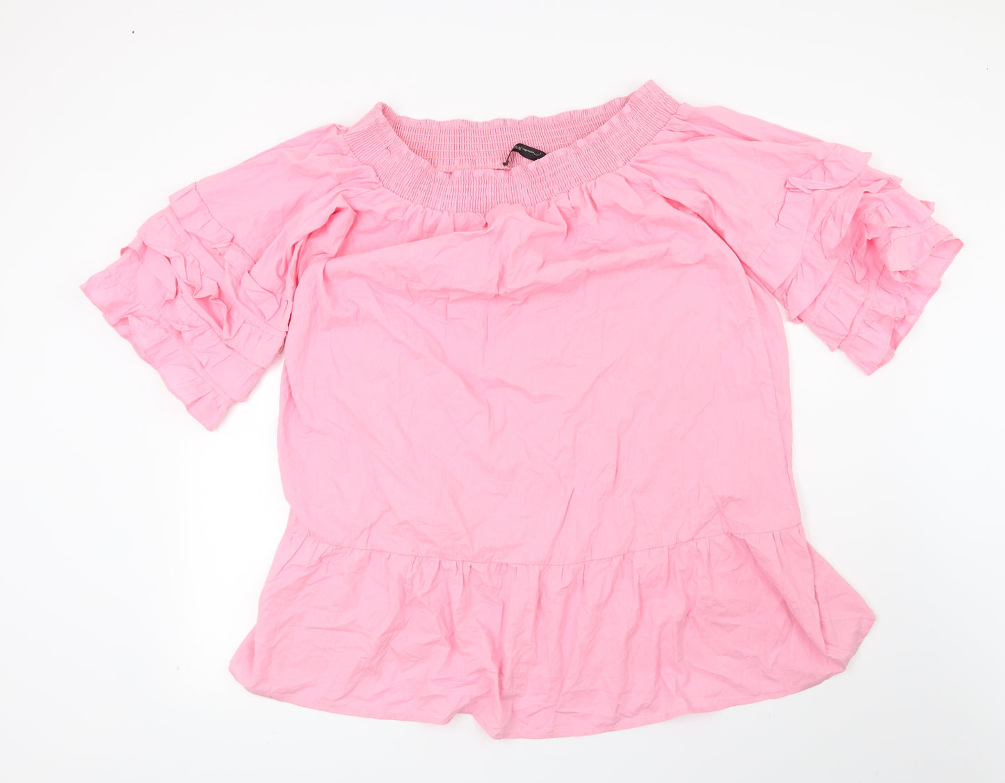 Preworn Womens Pink   Basic Blouse Size 2XL