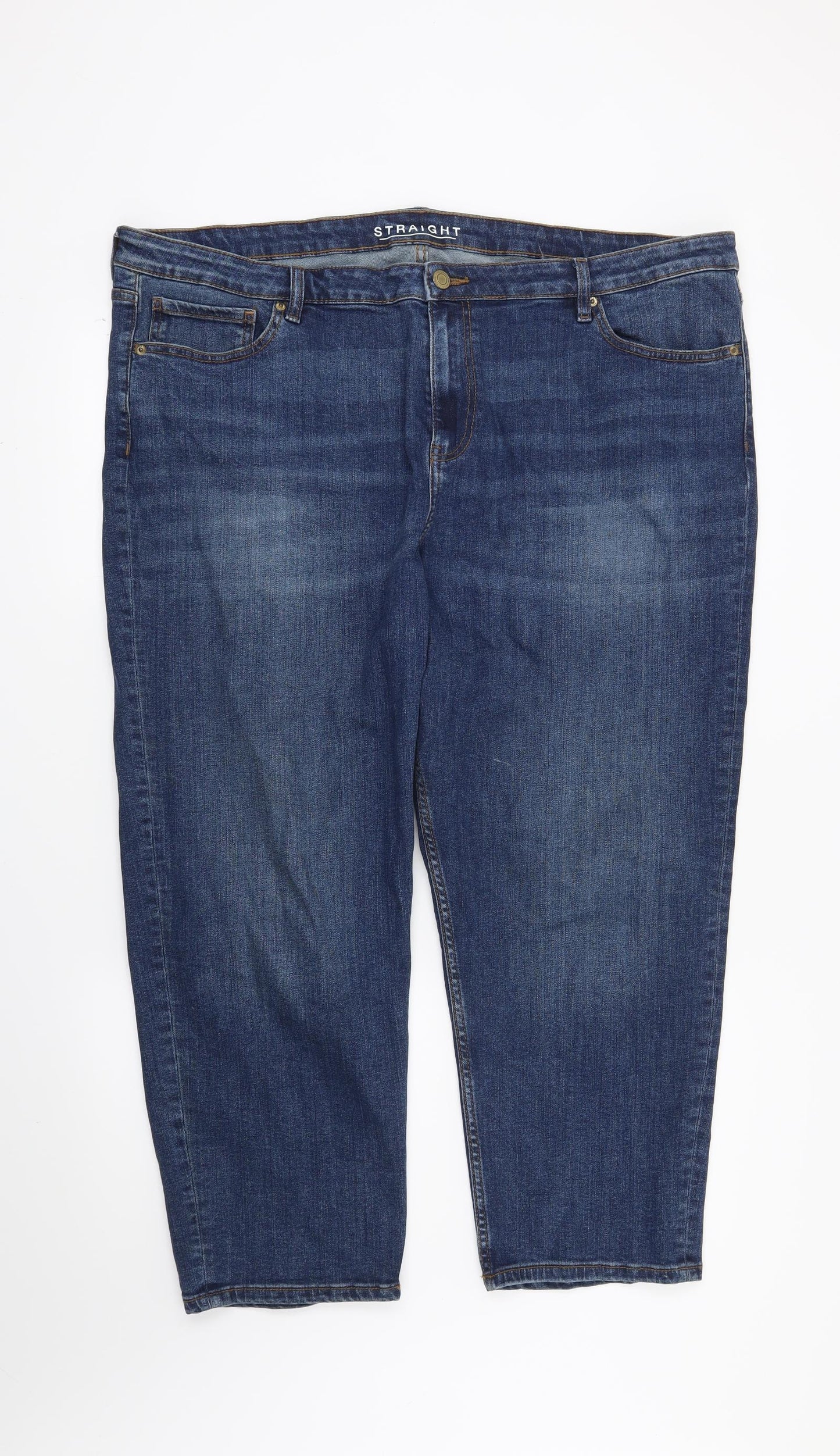 Preworn Womens Blue   Straight Jeans Size 44 in L25 in