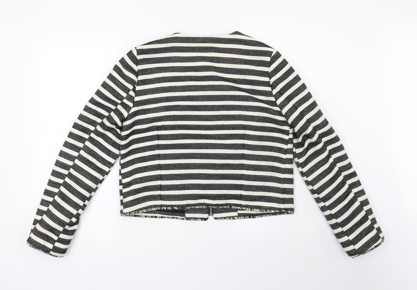 Miss Selfridge Womens White Striped  Jacket Blazer Size 12