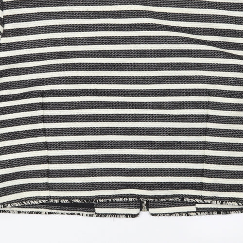 Miss Selfridge Womens White Striped  Jacket Blazer Size 12