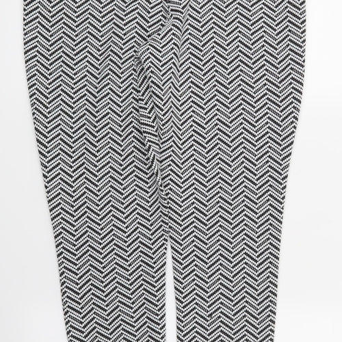 Atmosphere Womens White Geometric  Trousers  Size 10 L29 in