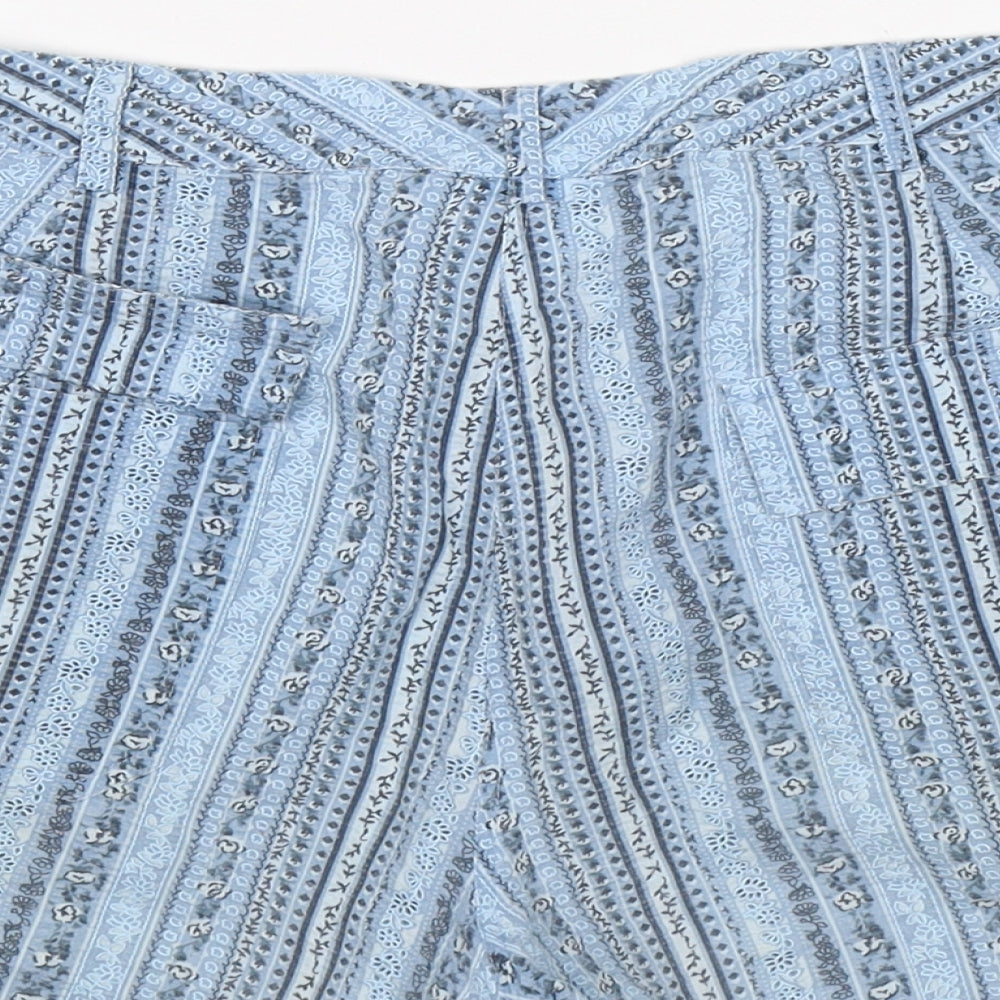 NEXT Womens Blue Geometric  Hot Pants Shorts Size 12