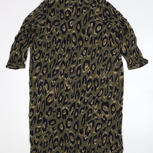 VERO MODA Womens Green Animal Print  Jacket Blazer Size S