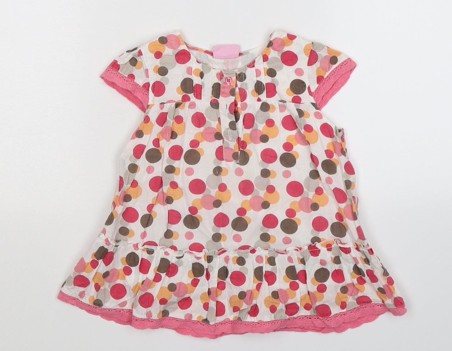 Cherokee Girls White Polka Dot  Fit & Flare  Size 2-3 Years
