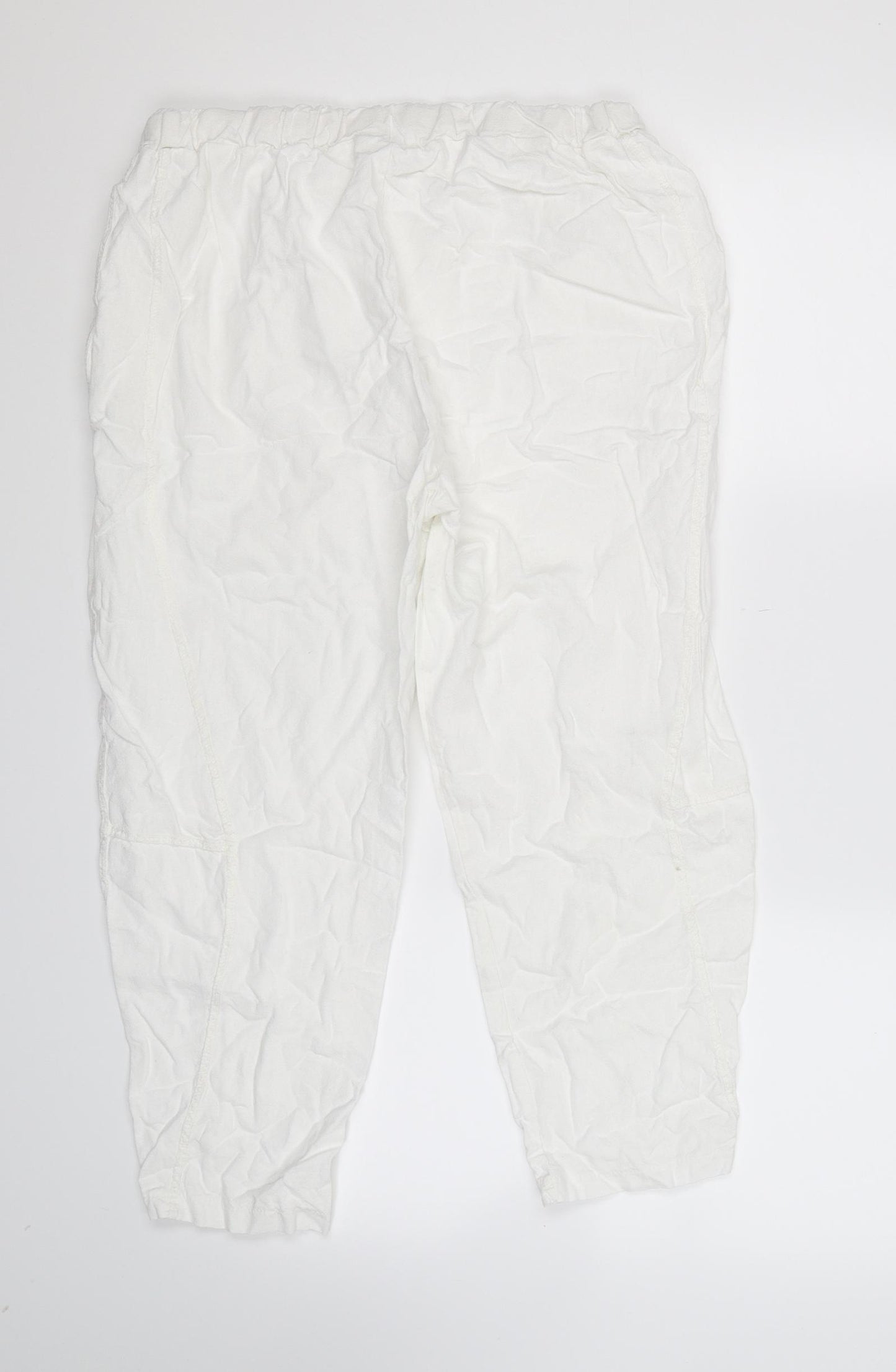 Preworn Womens White   Cropped Trousers Size 32 in L23 in