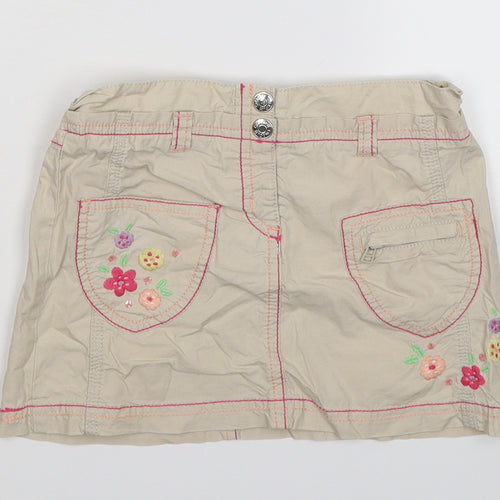 Cherokee Girls Beige Floral  Mini Skirt Size 18-24 Months