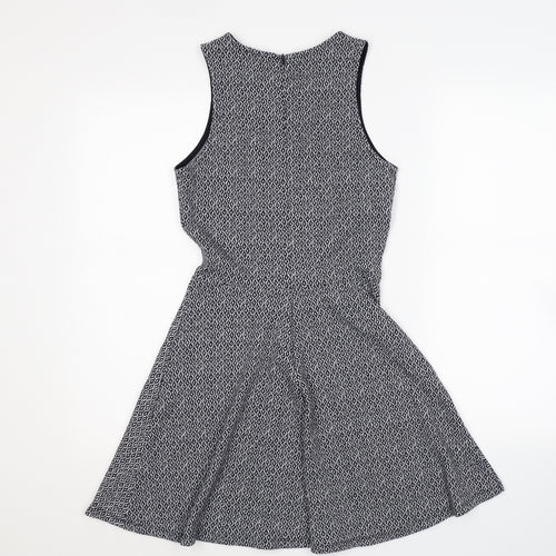 Gap Womens Blue Geometric  Fit & Flare  Size XS