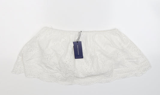 Front view of Pampelone women’s white camisole tank, size L, - cropped
