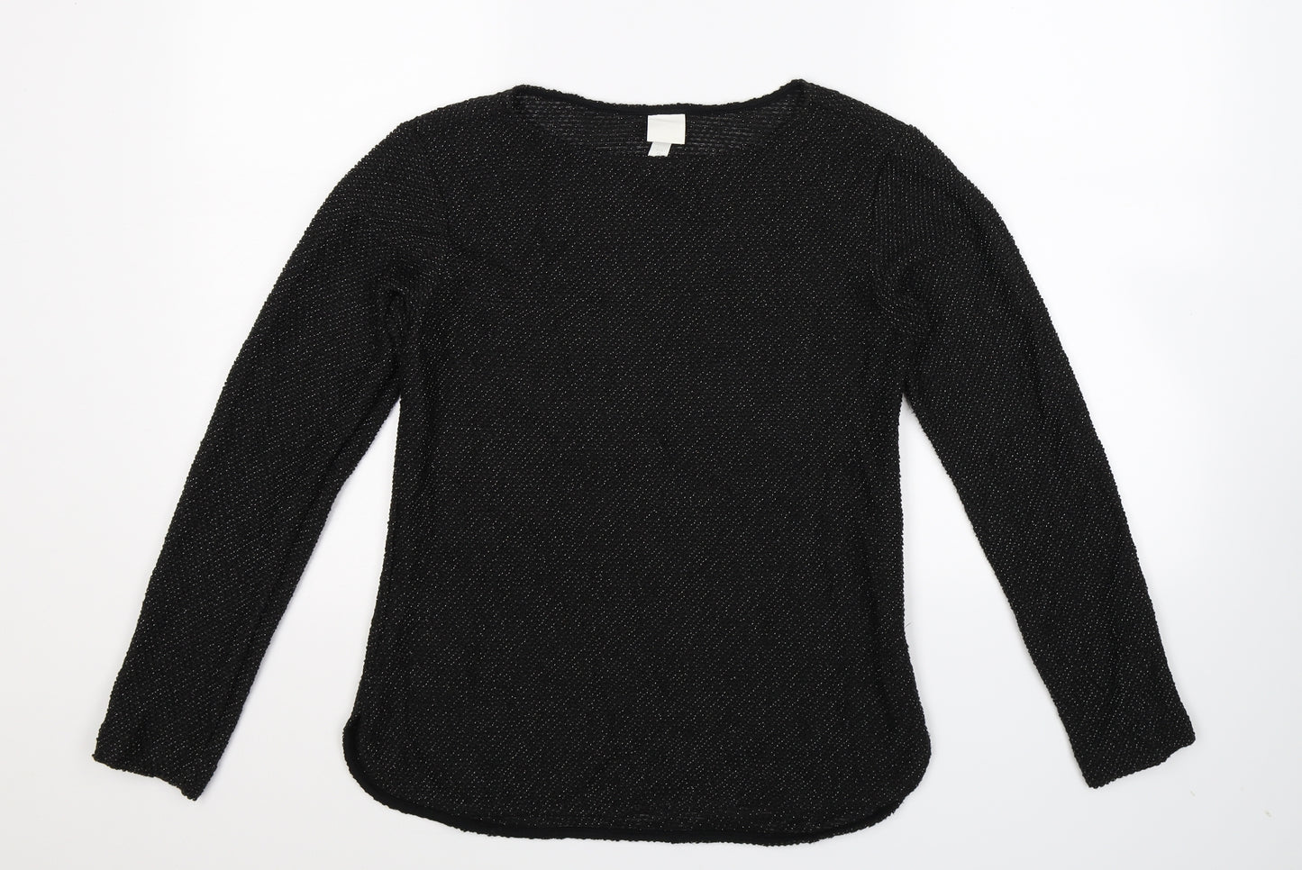 H&M Womens Black  Knit Pullover Jumper Size XS