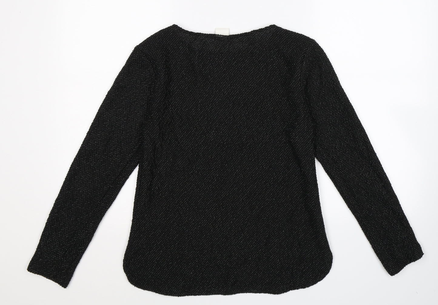 H&M Womens Black  Knit Pullover Jumper Size XS