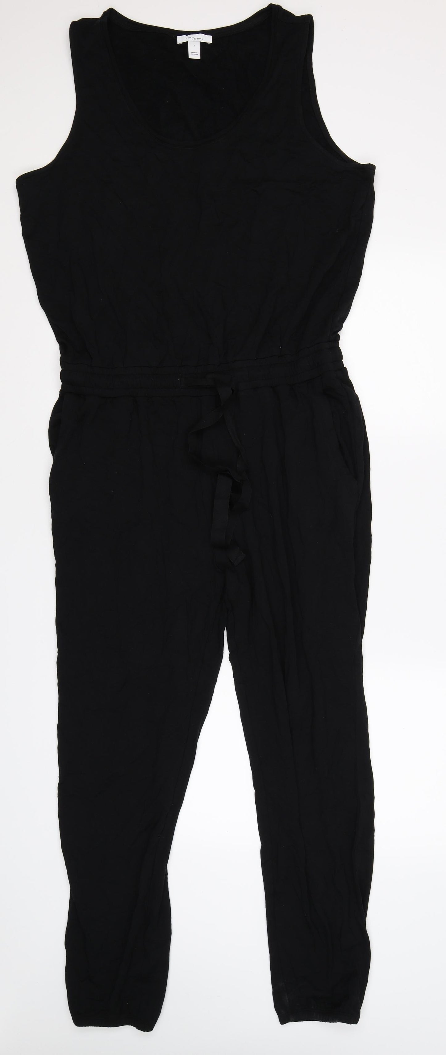 Daily Ritual Womens Black   Jumpsuit One-Piece Size L L27 in