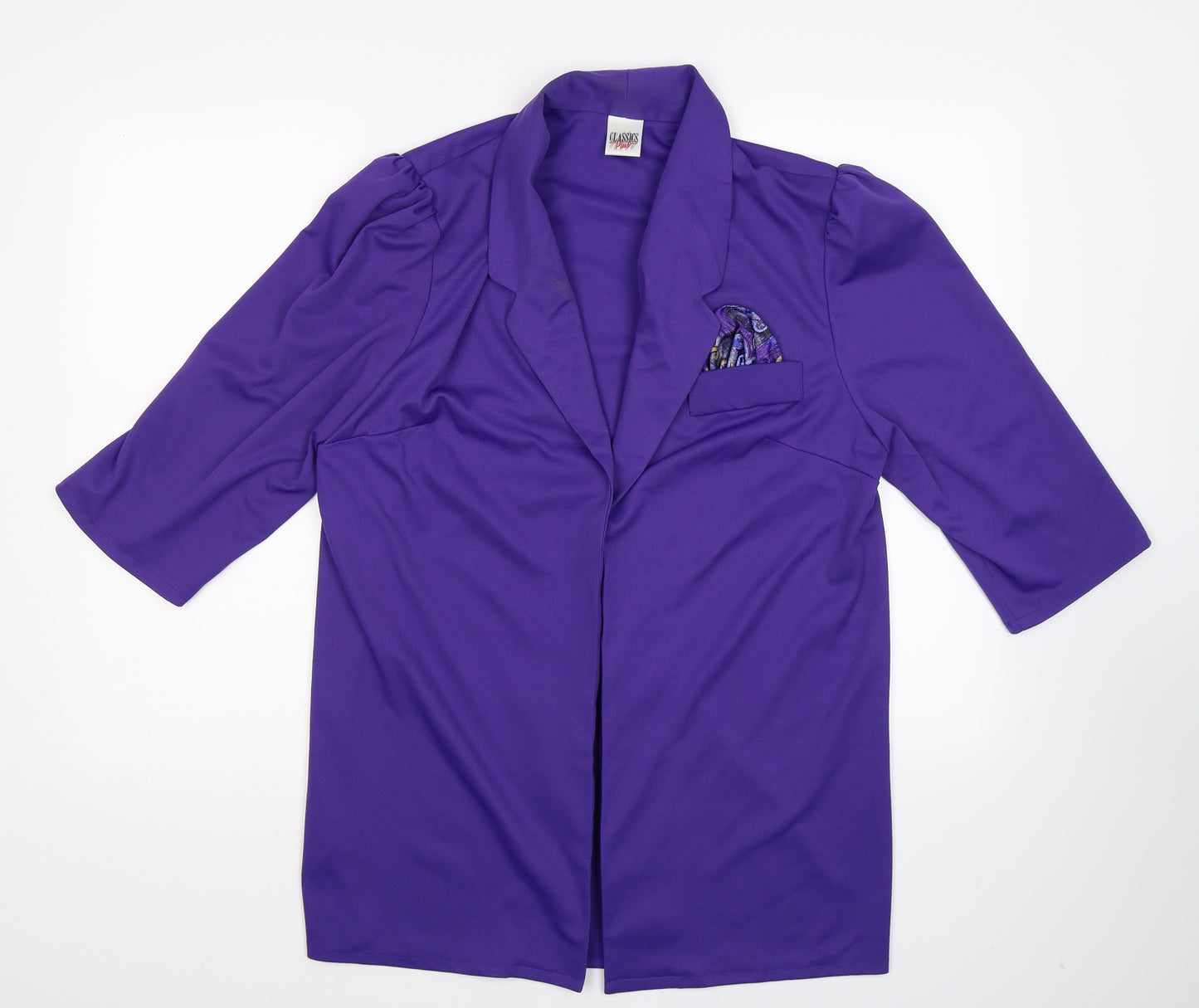 Classic Plus Womens Purple   Jacket Blazer Size 16