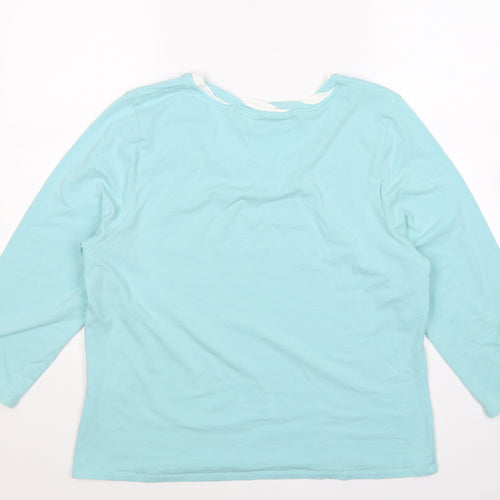 Artigiano Womens Blue   Basic T-Shirt Size 22