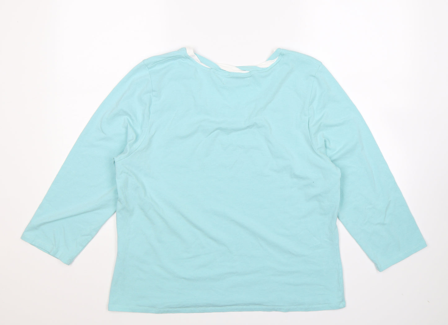 Artigiano Womens Blue   Basic T-Shirt Size 22