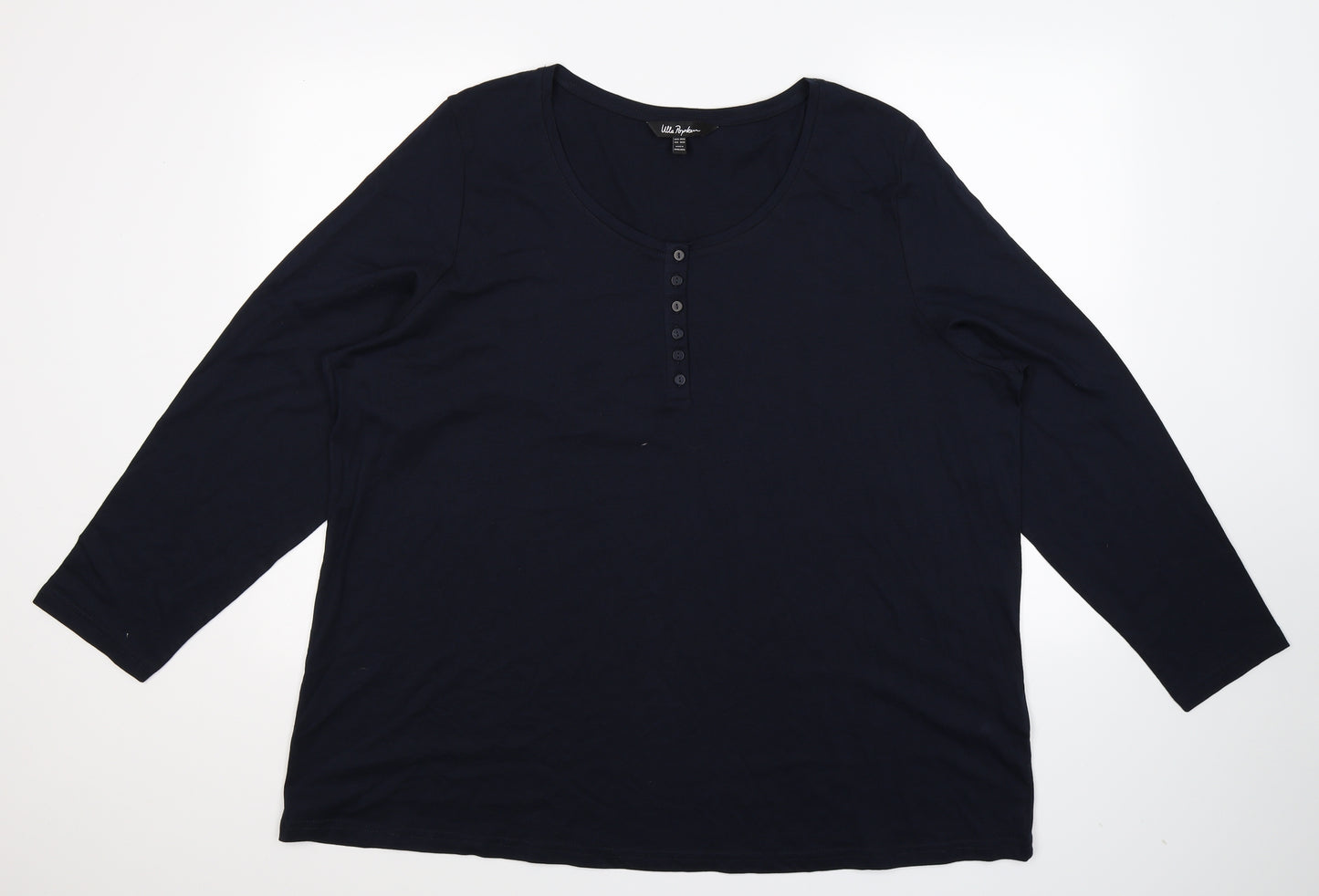 Ulla Popken Womens Blue   Basic T-Shirt Size 22