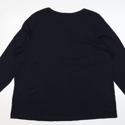 Ulla Popken Womens Blue   Basic T-Shirt Size 22