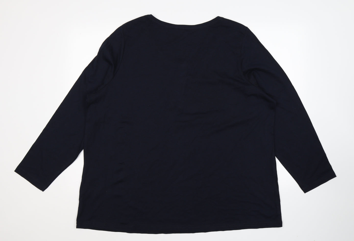 Ulla Popken Womens Blue   Basic T-Shirt Size 22