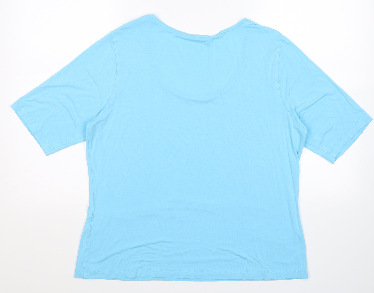 Artigiano Womens Blue   Basic T-Shirt Size 22