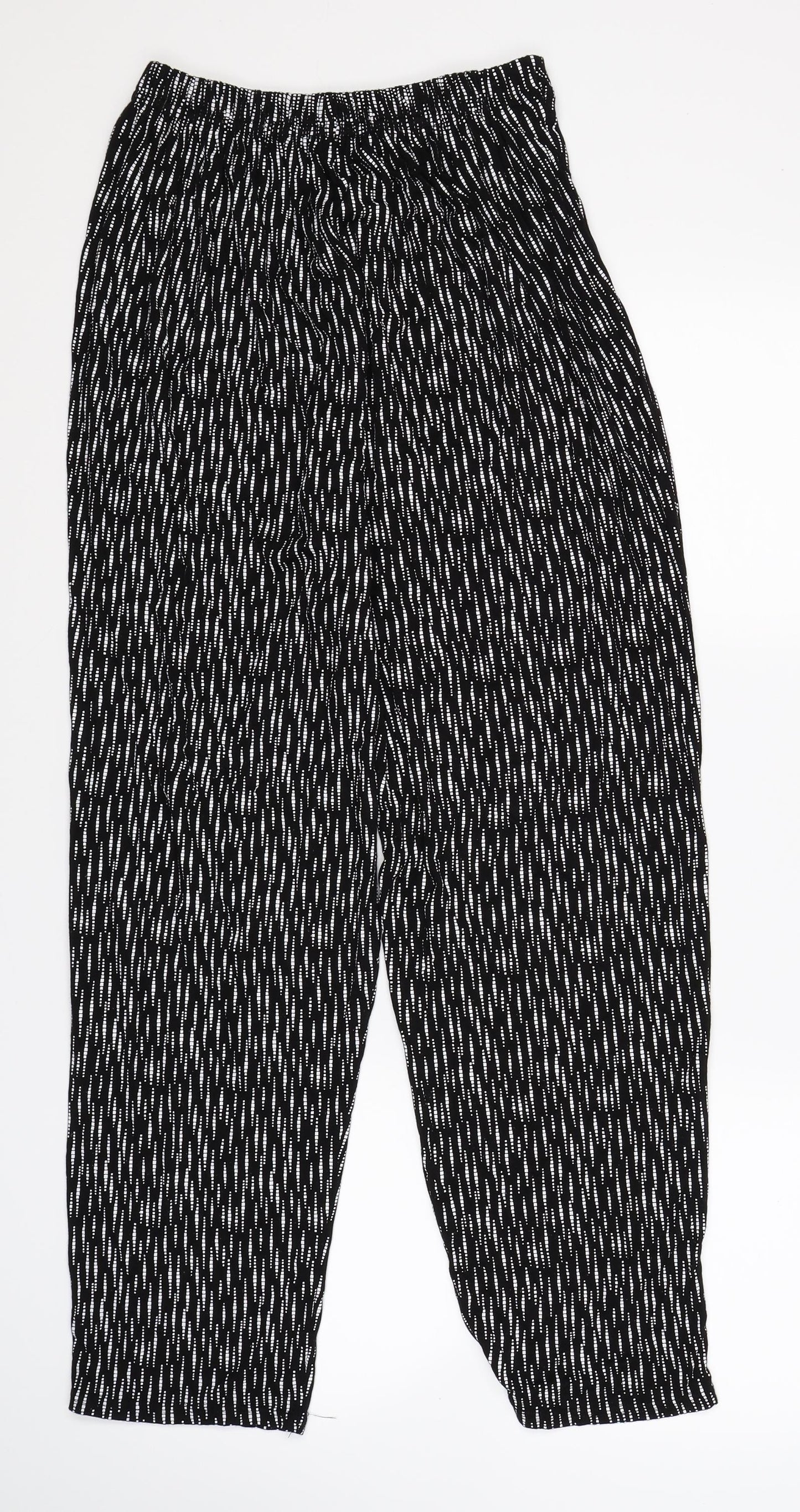 Preworn Womens Black Striped  Trousers  Size 2XL L27 in